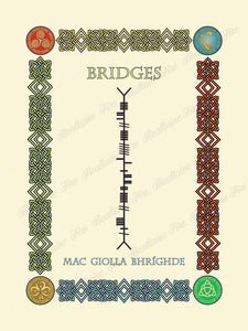 Bridges in Old Irish and Ogham - Premium luster unframed print