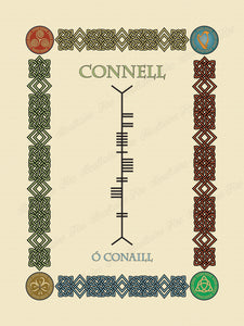 Connell in Old Irish and Ogham - Premium luster unframed print