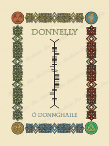 Donnelly in Old Irish and Ogham - Premium luster unframed print