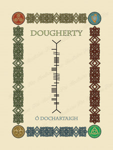 Dougherty in Old Irish and Ogham - Premium luster unframed print