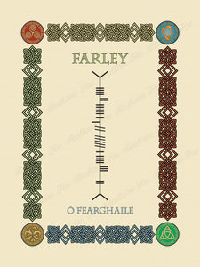 Farley in Old Irish and Ogham - Premium luster unframed print