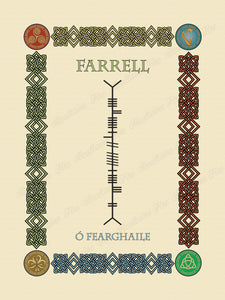 Farrell in Old Irish and Ogham - Premium luster unframed print
