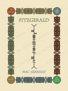 Fitzgerald in Old Irish and Ogham - Premium luster unframed print