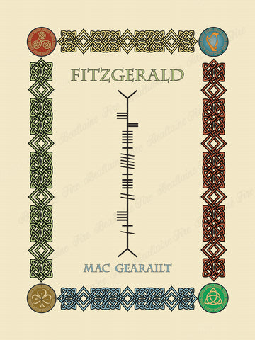 Fitzgerald in Old Irish and Ogham - Premium luster unframed print