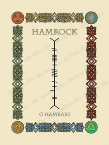 Hamrock in Old Irish and Ogham - Premium luster unframed print