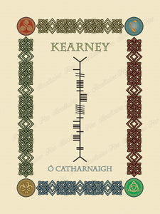 Kearney in Old Irish and Ogham - Premium luster unframed print