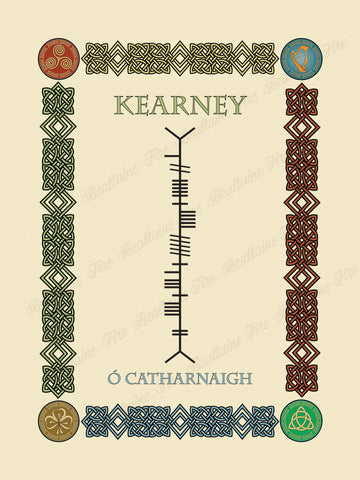 Kearney in Old Irish and Ogham - Premium luster unframed print