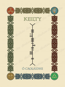 Keilty in Old Irish and Ogham - Premium luster unframed print