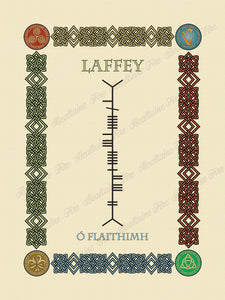 Laffey in Old Irish and Ogham - Premium luster unframed print