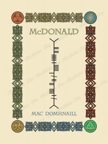 McDonald in Old Irish and Ogham - Premium luster unframed print
