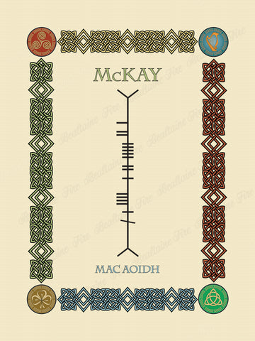 McKay in Old Irish and Ogham - Premium luster unframed print