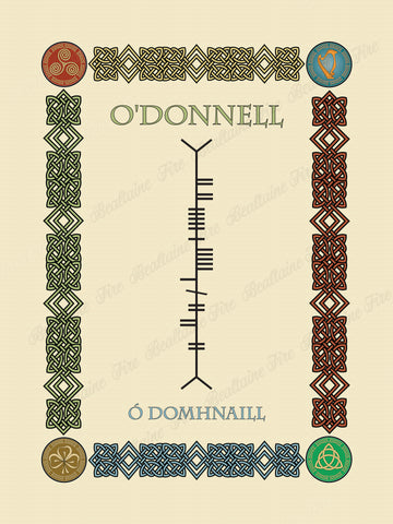 O'Donnell in Old Irish and Ogham - Premium luster unframed print