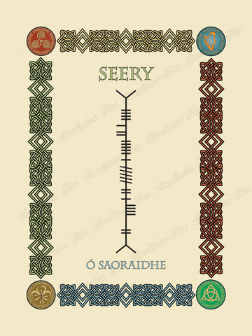 Seery in Old Irish and Ogham - Premium luster unframed print