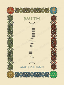 Smith in Old Irish and Ogham - Premium luster unframed print