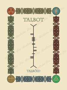 Talbot in Old Irish and Ogham - Premium luster unframed print