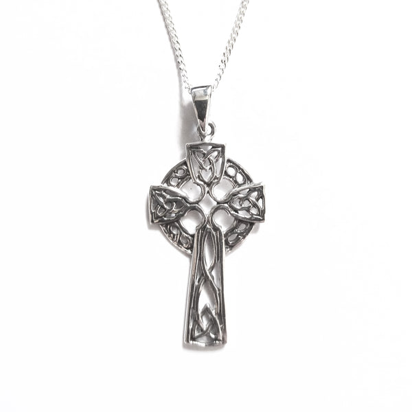 Solid 925 Sterling Silver Celtic Cross