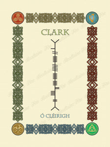 Clark in Old Irish and Ogham - Premium luster unframed print
