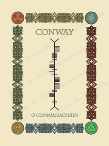 Conway in Old Irish and Ogham - Premium luster unframed print