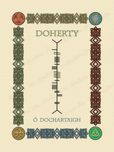Doherty in Old Irish and Ogham - Premium luster unframed print