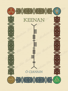 Keenan in Old Irish and Ogham - Premium luster unframed print