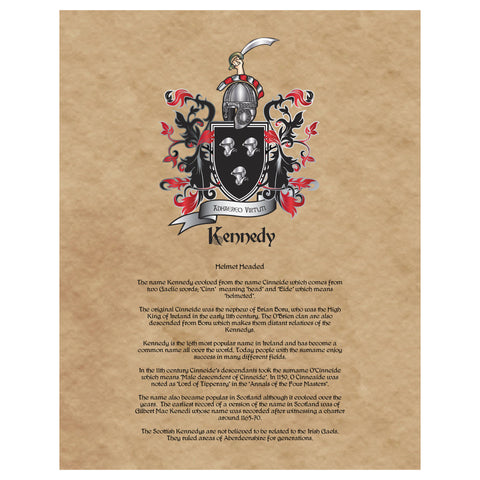 Kennedy Coat of Arms Premium Luster Unframed Print