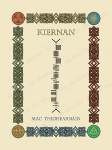 Kiernan in Old Irish and Ogham - Premium luster unframed print