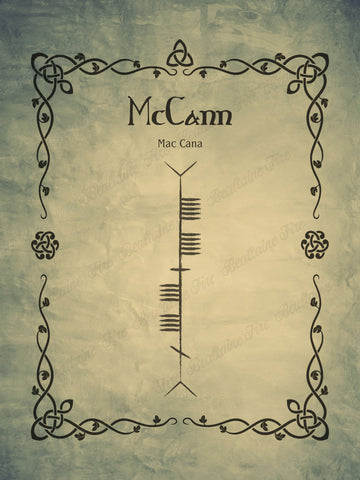 McCann in Ogham premium luster unframed print