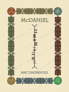 McDaniel in Old Irish and Ogham - Premium luster unframed print