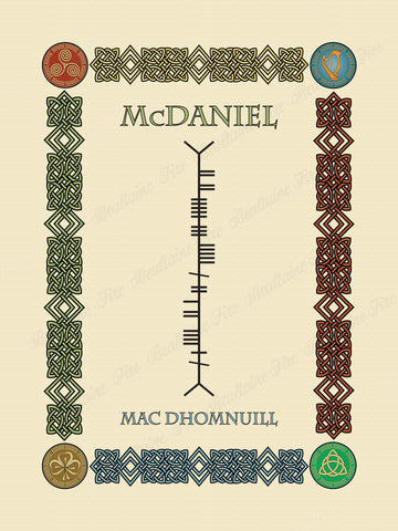 McDaniel in Old Irish and Ogham - Premium luster unframed print