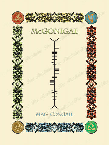 McGonigal in Old Irish and Ogham - Premium luster unframed print
