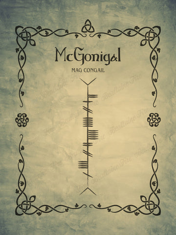 McGonigal in Ogham premium luster unframed print
