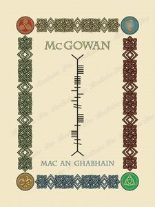 McGowan in Old Irish and Ogham - Premium luster unframed print
