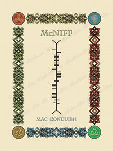 McNiff in Old Irish and Ogham - Premium luster unframed print