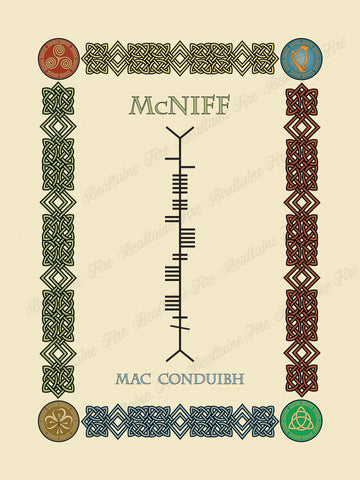 McNiff in Old Irish and Ogham - Premium luster unframed print