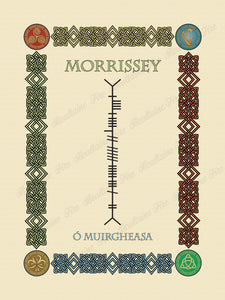 Morrissey in Old Irish and Ogham - Premium luster unframed print