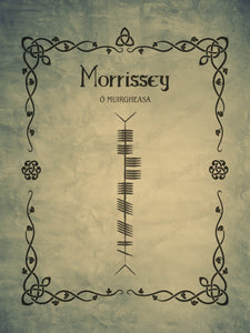 Morrissey in Ogham premium luster unframed print