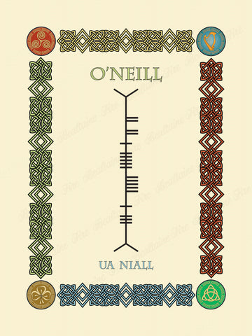 O'Neill in Old Irish and Ogham - Premium luster unframed print