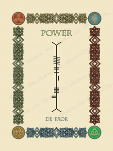 Power in Old Irish and Ogham - Premium luster unframed print