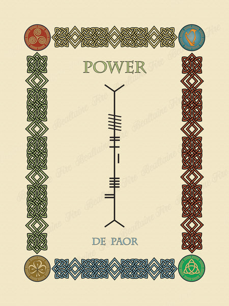 Power in Old Irish and Ogham - Premium luster unframed print