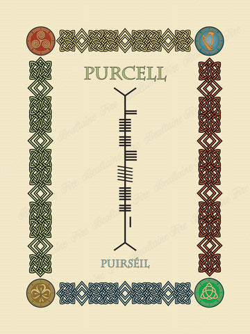 Purcell in Old Irish and Ogham - Premium luster unframed print
