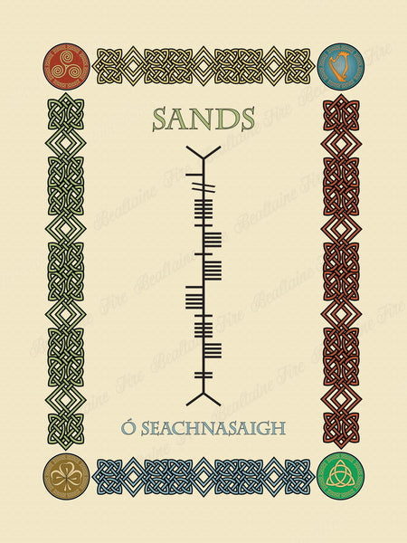 Sands in Old Irish and Ogham - Premium luster unframed print