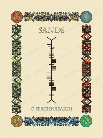 Sands in Old Irish and Ogham - Premium luster unframed print