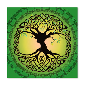 Summer Tree of Life on Canvas 16x16in – Bealtaine Fire