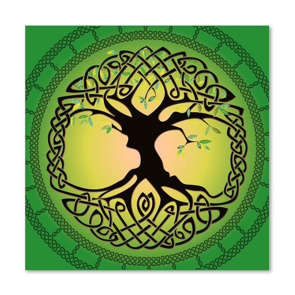 Summer Tree of Life on Canvas 12x12in
