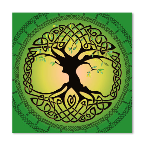 Summer Tree of Life on Canvas 16x16in