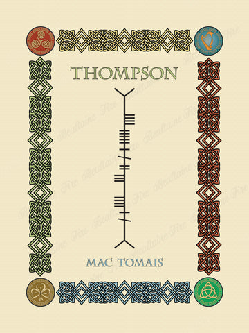 Thompson in Old Irish and Ogham - Premium luster unframed print
