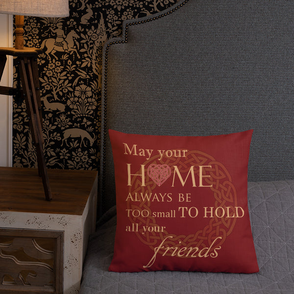 May Your Home... Throw Pillow - Red