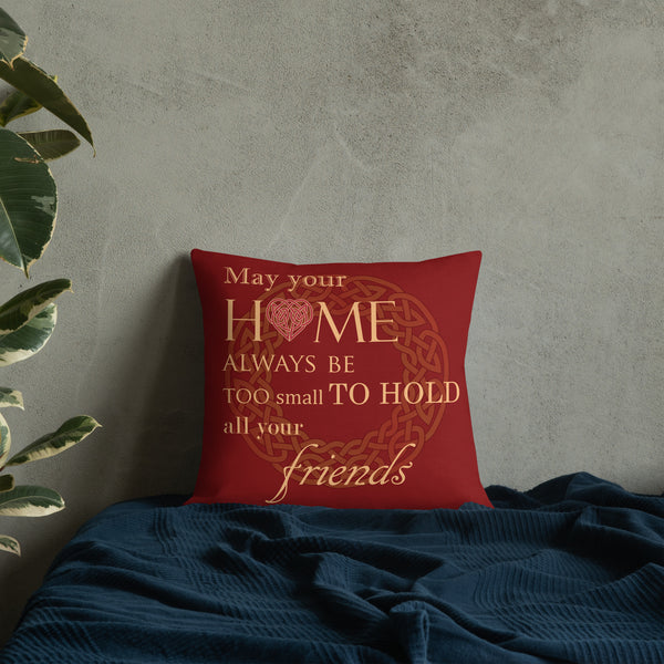 May Your Home... Throw Pillow - Red