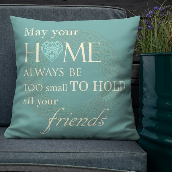 May Your Home... Throw Pillow - Blue