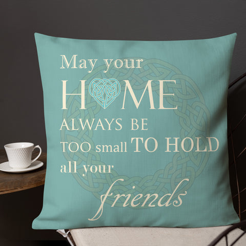 May Your Home... Throw Pillow - Blue